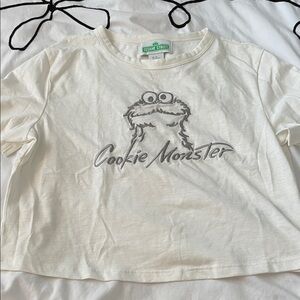 Sesame Street Cookie Monster Tee - White